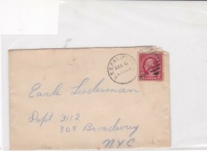 united states U.S.S.California at sea cancel to N.Y.C. stamps cover ref 21438