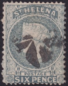 St Helena 1879 #5 fvf u  6p Gray Blue