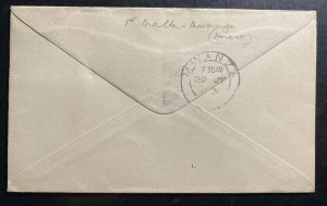 1931 Malta First Flight Airmail Cover To Mwanza Tanganyika Imperial Airways