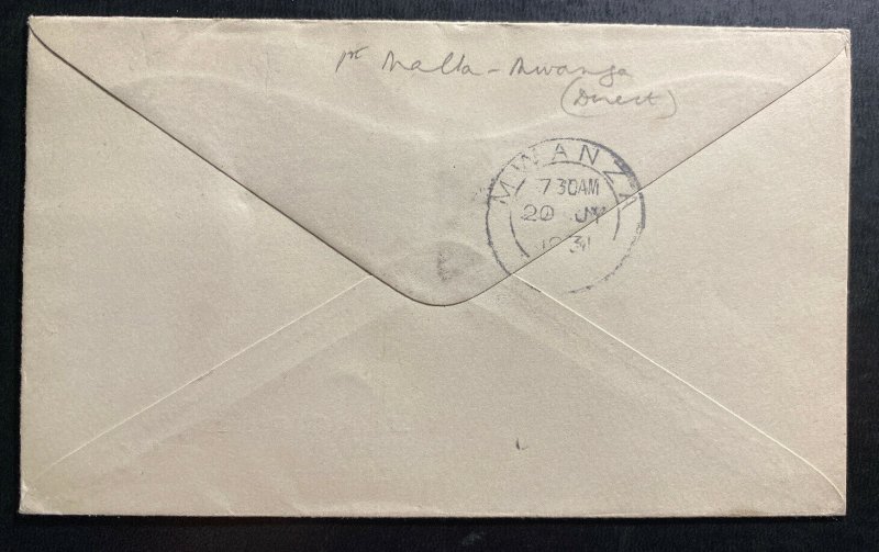 1931 Malta First Flight Airmail Cover To Mwanza Tanganyika Imperial Airways