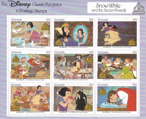 Grenada # 1540-1545, Disney Stories, 6 mini Sheets, NH, 1/2 Cat.