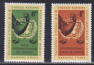 United Nations - New York # 88-89, Scales of Justice, NH, 1/2 Cat.,