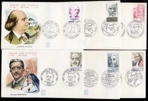 France 1978 Famous Men & Women 6x FDC