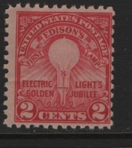 US 654    MNH  ELECTRIC LIGHT ISSUE