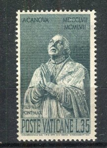 VATICAN; 1958 early Antonia Canova issue Mint hinged 35L. value