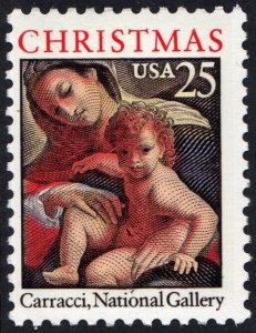 SC#2427 25¢ Madonna & Child Single (1989) MNH