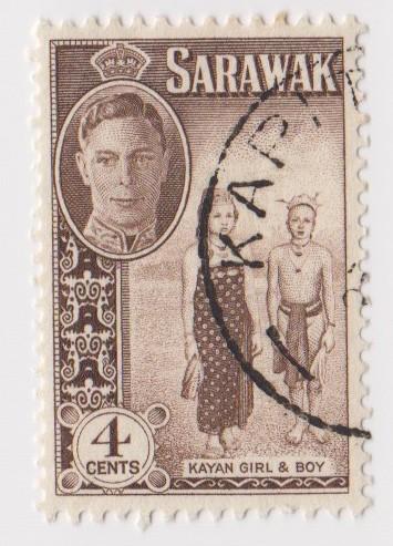 Sarawak -Scott 183 - KGVI Definitives - 1950 - VFU - Single 4c Stamp