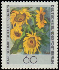 German Occupation Stamps - Berlin #9N497, Complete Set, 1984, Art, Flowers, N...