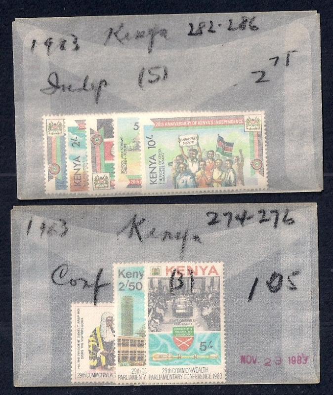 KENYA (21) All Diff Complete Sets ALL Mint Never Hinged