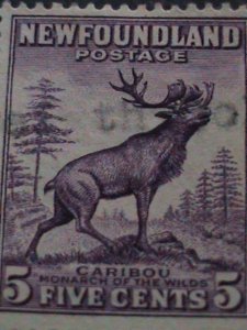 ​NEWFOUNDLAND 1932-SC#190 90 YEARS OLD-CALIBOU USED STAMP WE SHIP TO WORLD WIDE