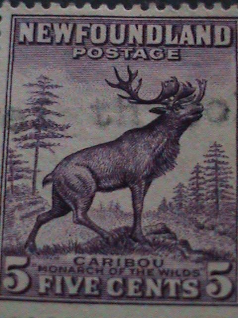 ​NEWFOUNDLAND 1932-SC#190 90 YEARS OLD-CALIBOU USED STAMP WE SHIP TO WORLD WIDE