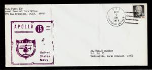 [SOLD $12.00] COVER APOLLO 15 RECOVERY TF-130 USS KAWISHIWI AO-146 Naval 1971