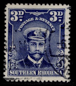 SOUTHERN RHODESIA GV SG5, 3d blue, FINE USED.