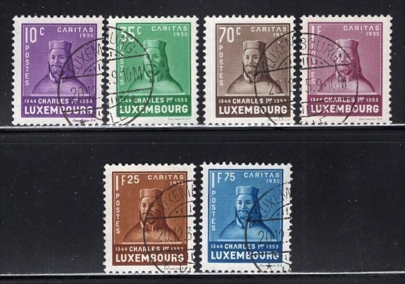 Luxembourg 1935 Charles Charity Semi-Postal Set VF Used #B67-72