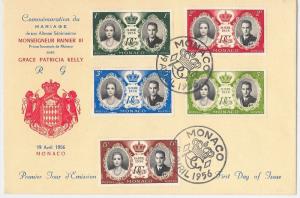 56228 - MONACO - POSTAL HISTORY:  Set of 2 FDC COVERS 1956  ROYALTY