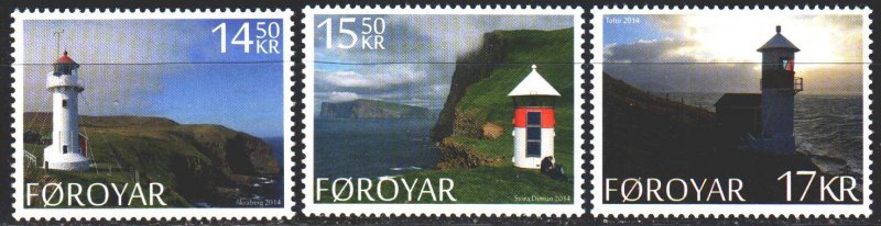 Faroe Islands. 2014. 806-8. Landscapes, lighthouses. MNH.