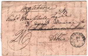 GERMANY/GB IRELAND Cover *Mannheim* Letter 1835 Dublin Via London {samwells}KA17