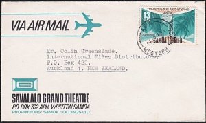 SAMOA 1978 13s rate airmail cover Apia to New Zealand......................A8789