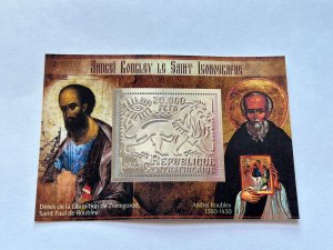 Icons Russia 2023 year 6 blocks Foil. Silver  perforated  NEW