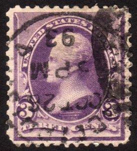 1890, US 3c, Jackson, Used, Sc 221