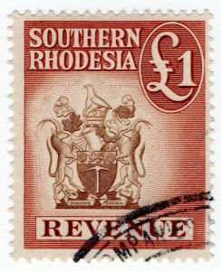 (I.B) Southern Rhodesia Revenue : Duty Stamp £1