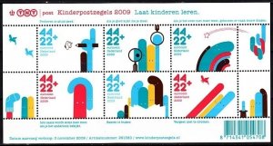 NETHERLANDS 2009 Voor Het Kind. Let Children Learn. Souvenir sheet, MNH Face Val