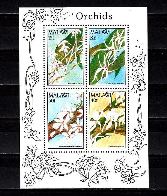 Malawi, Scott cat. 581 A. Orchids s/sheet