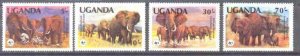 Uganda Mi.361-64 MNH WWF-83/Elephants