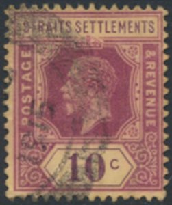 Straits Settlements    SC# 158   Used   wmk crown CA  see details & scans