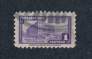   Colombia 1945 Scott RA23 used - 1c, Ministry of posts