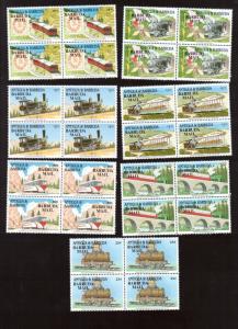 Barbuda #1392 - #1398 XF/NH Block Set