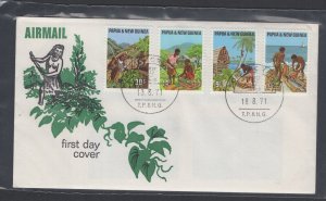 Papua New Guinea #332-35 (1971 Fishing set) unaddressed cachet FDC