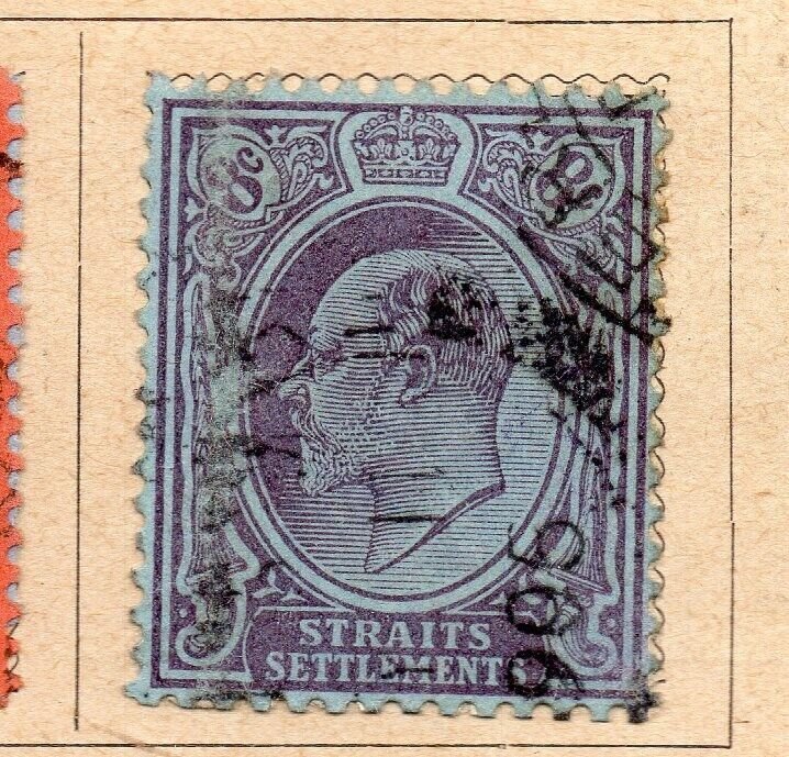 Malaya Straits Settlements 1903 Early Issue Fine Used 8c. NW-09653