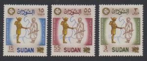 Sudan 1st Anniversary of Army Revolution 3v SG#149/51 SC#124-26