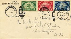 U.S. Scott 614, 615, 616 Huguenot-Walloon Tercentenary Scarce FDC