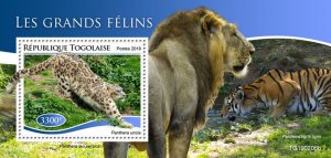 Togo 2019 MNH Wild Animals Stamps Big Cats Snow Leopards Fauna 1v S/S