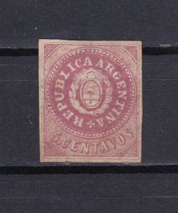 Argentina stamp #7g, narrow c,  MH NG, imperf, good margins,  CV $225.00