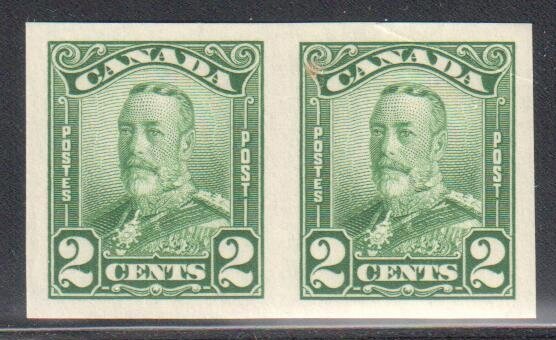 Canada #150b XF NH Imperf Pair -- Has a very small gum skip