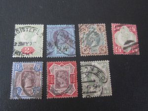 United Kingdom 1887 Sc 113-114,116-7,120-122 FU
