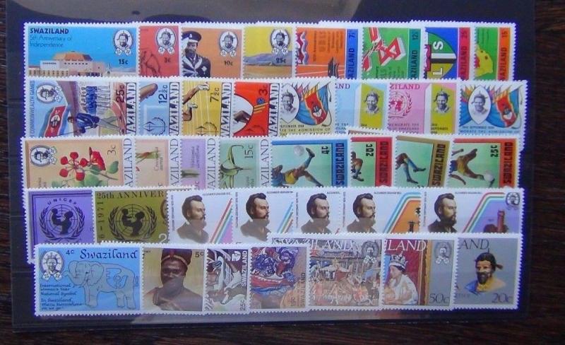 Swaziland 1969 1973 sets University UN UNICEF Football Silver Jubilee Games MNH