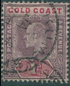 Gold Coast 1902 SG39 1d purple and red KEVII FU