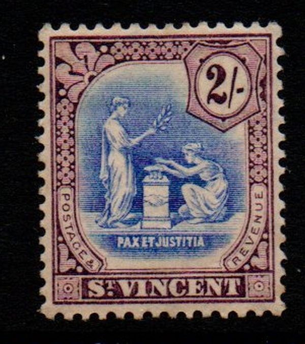 St Vincent Sc 129 1921 2/ Peace & Justice stamp mint