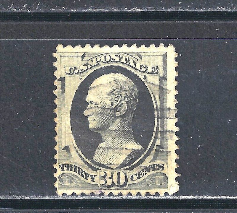 #165 US 30 CENT GRAY BLACK HAMILTON-USED-N/G-FINE-VF