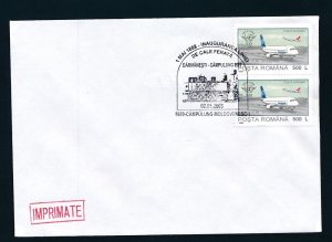 D478180 Romania Railroad Cover Trains Locomotives 2003