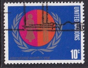 United Nations  New York  #258 cancelled 1975 equality between men and women 10c