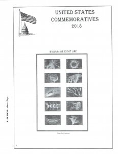 2018 US COMMEMORATIVE  ISSUES SUPPLEMENT – LAWA Album Pages