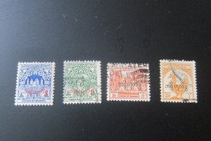 Burma 1949 Sc O56-7,59-60 FU