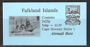 FALKLAND ISLANDS SGSB10 1990 CAPE HORNERS SERIES 1 BOOKLET MNH