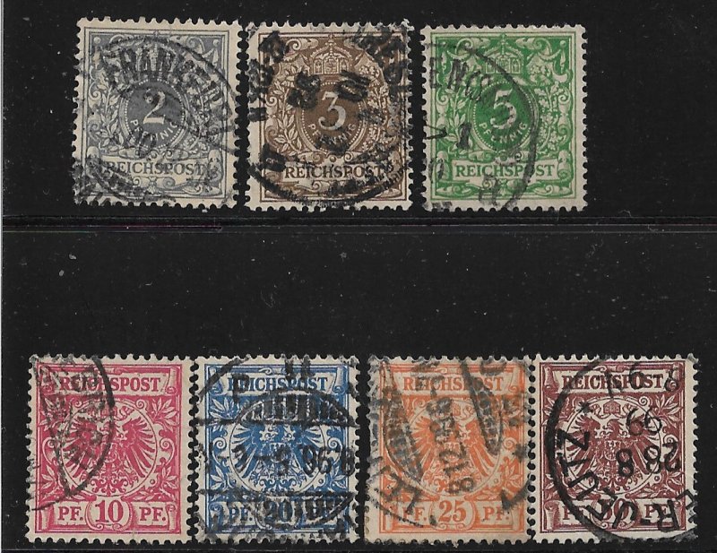 1889-1900 Germany 45-51 complete general issue set of 7 used