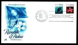 1984 Republic of Palau #20-21 First Day Cover (ESP#5191)